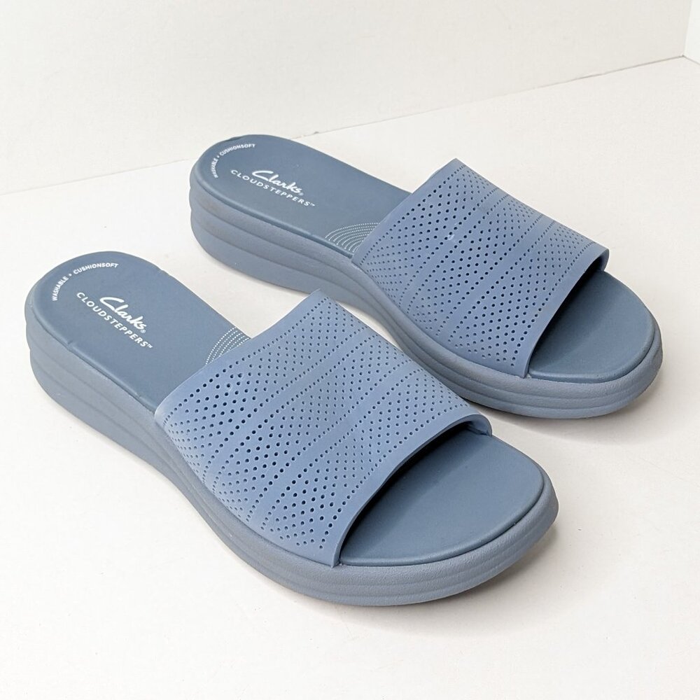 Clarks Drift Twist Platform Sandals, Light Blue, Women's 10